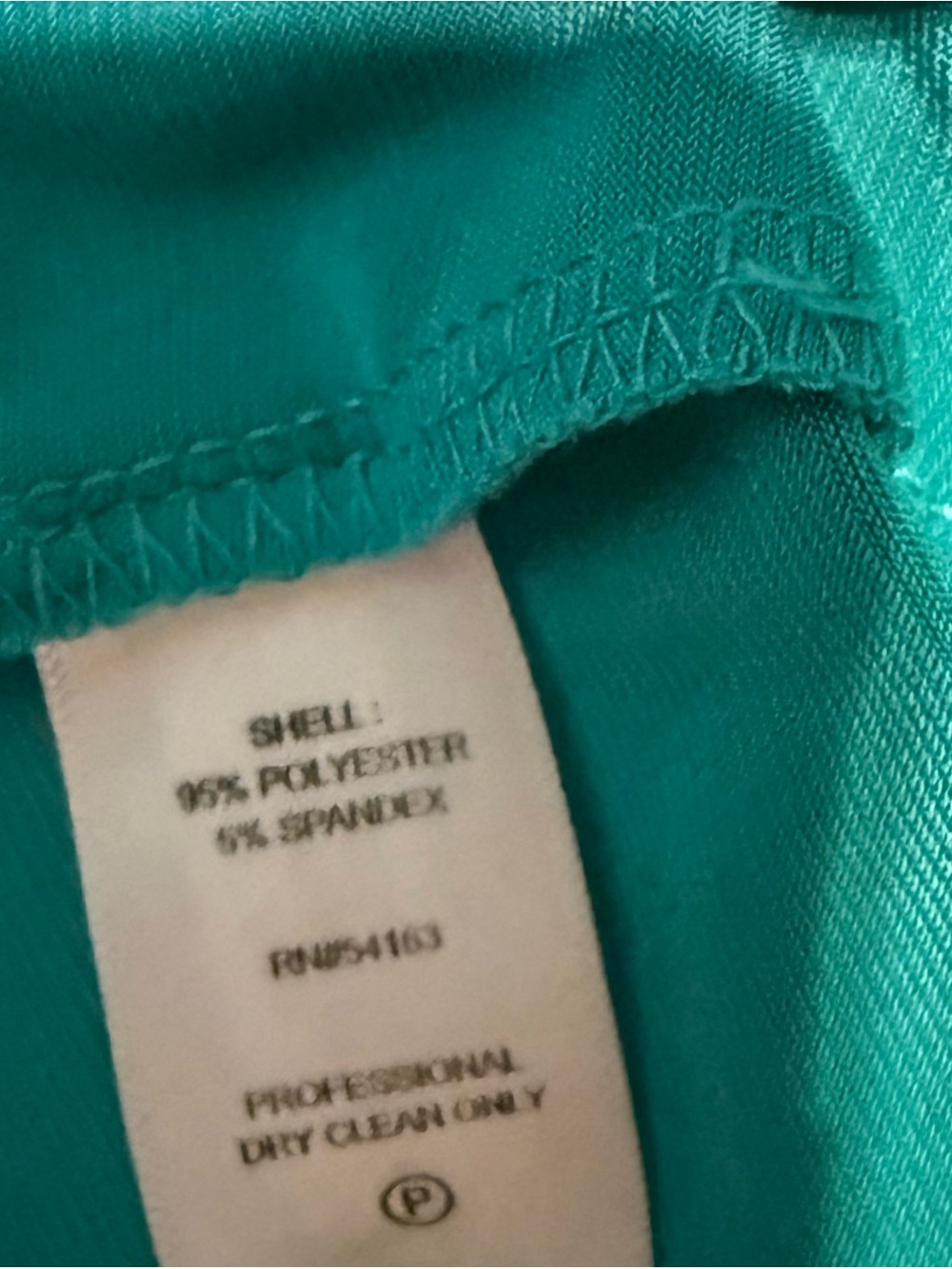 Calvin Klein Teal Green Sleeveless Pleated-Neck Blouse - Picture 5 of 5